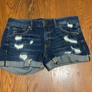 Aeropostale dark wash jean shorts